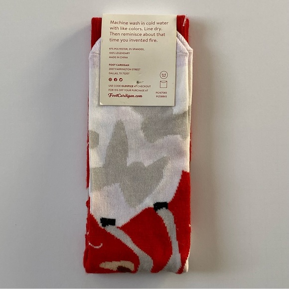 Old Spice Mens Socks For Your Manly Feet Foot Cardigan Red One Pair New with tag - Picture 2 of 8